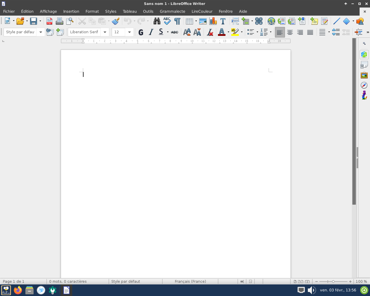 Libreoffice ouvert sous Primtux